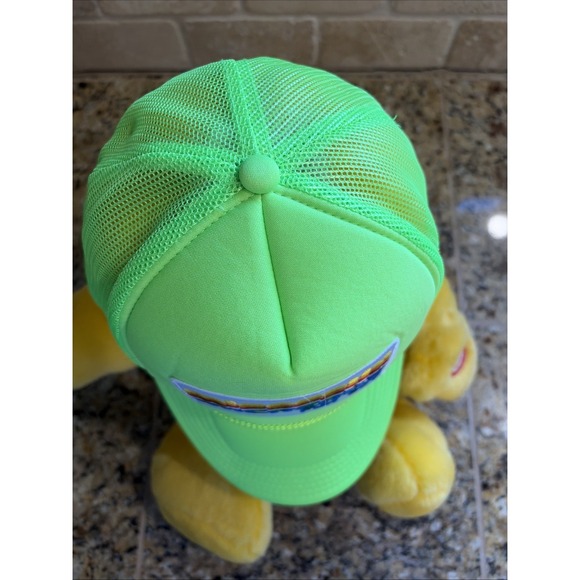 Jamnola‎ Neon Green Micreaux Fun Guy Patch Trucker Hat Snapback Baseball Cap O/S - Picture 10 of 12
